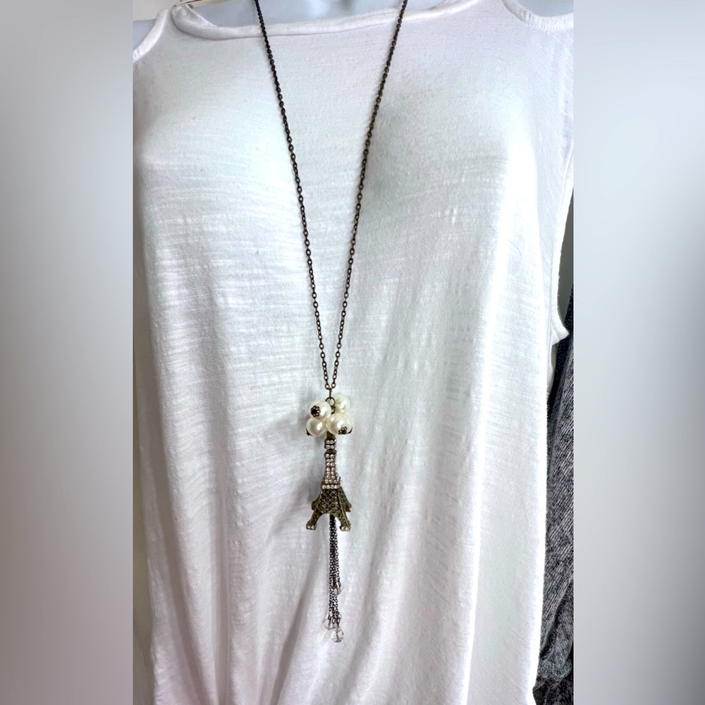 BEAUTIFUL EIFFEL TOWER LONG NECKLACE BY “THE FLAWSOME WOMAN”